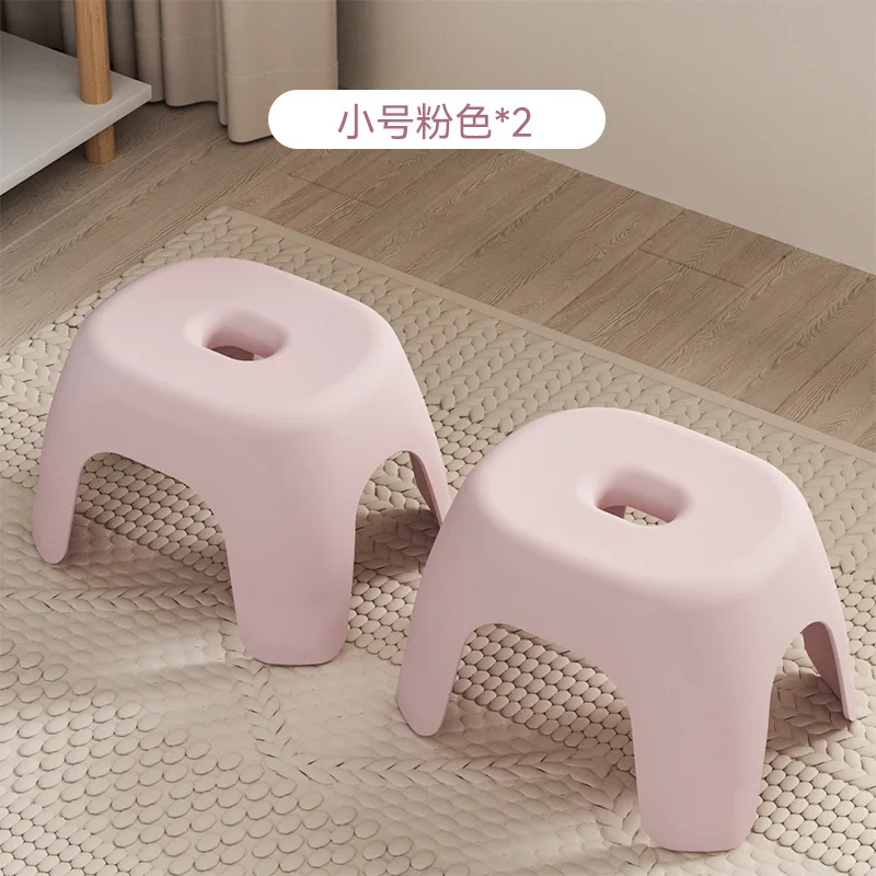 0339 Низкопрофильный бытовой пластиковый утолщенный стул для гостиной табурет