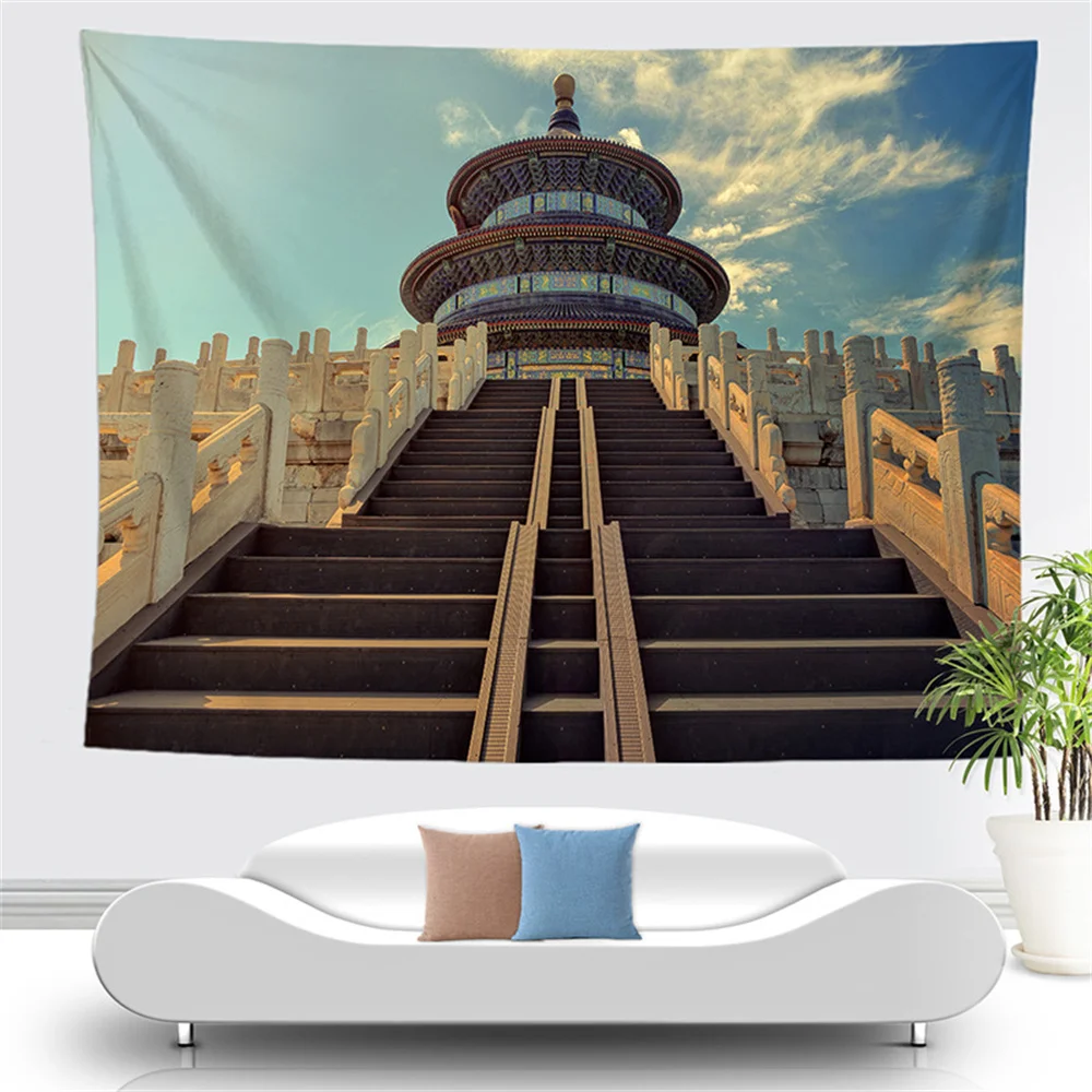 Scenic Spots and Historical Sites Tapestry Fashion Home Garden Decoration Background Cloth |