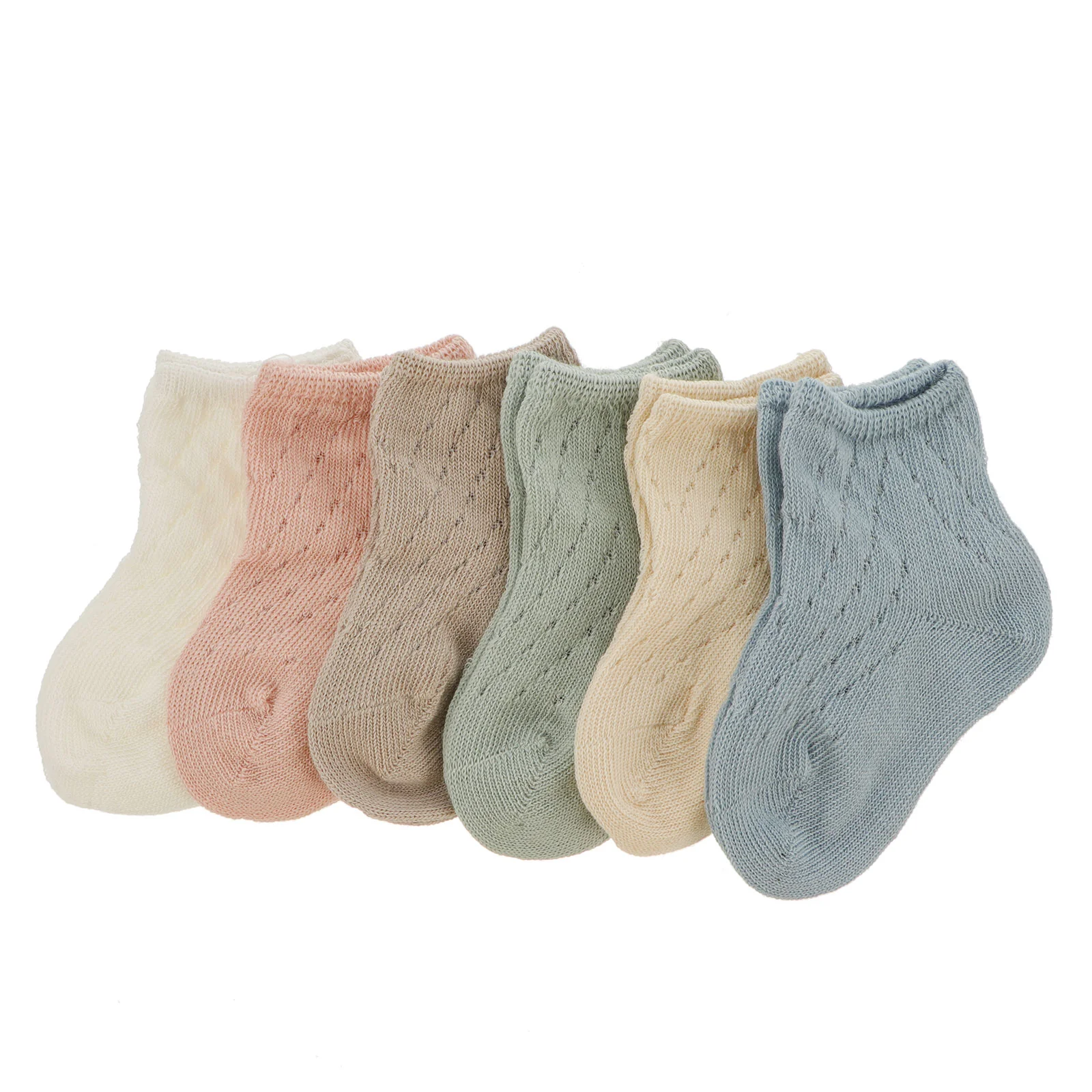 

6 Pairs of Spring Summer Baby Socks Comfortable Baby Socks Lovely Kid Hosiery