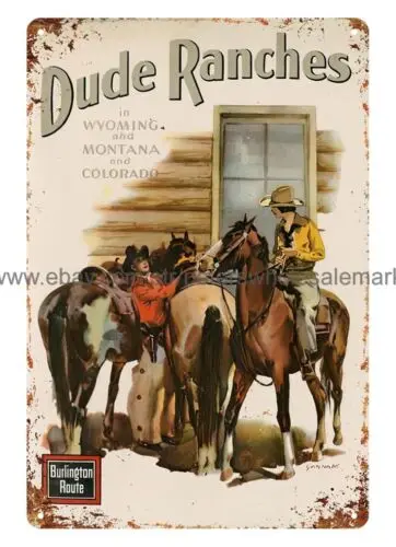 1978 железнодорожная дорога уауминг Монтана Колорадо бурлингтон жестяной знак