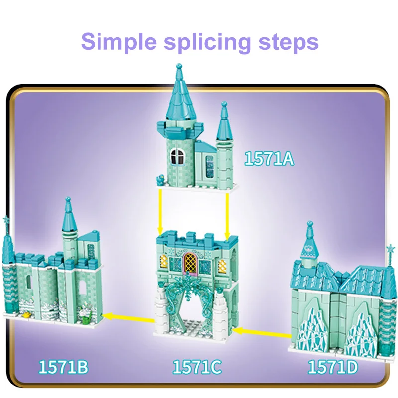 Ледяной замок для друзей строительные блоки снежный дом девочек детская