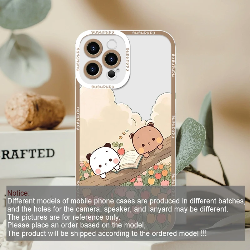 Фото Прозрачный чехол для телефона Cute BUBU DUDU Couple для Samsung Galaxy A55 A54 A53 A52 A73 A16 A36 A14 A13 5G Soft Cover Lovers Paired Fundas №2