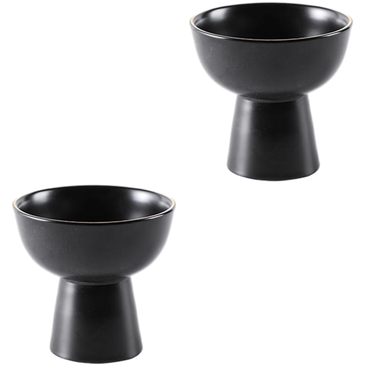 

Bowl Cup Dessert Bowls Cups Trifle High Tall Ceramic Sundae Footed Set Dip Porcelain Supplies Party Yogurt Tastingsalad Black