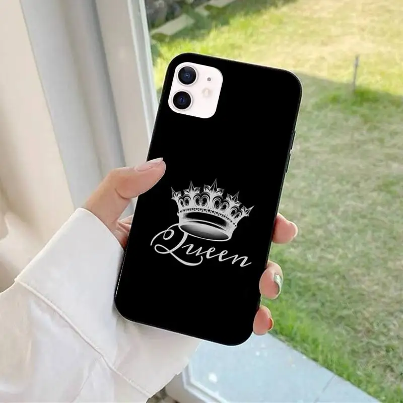 Чехол для телефона Crown QUEEN & KING iPhone 11 12 13 Mini Pro Max 8 7 6 6S Plus X 5 SE 2020 XR XS |