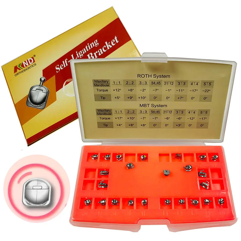 28 шт./упак. Сферические самолигирующиеся металлические скобы стоматологические