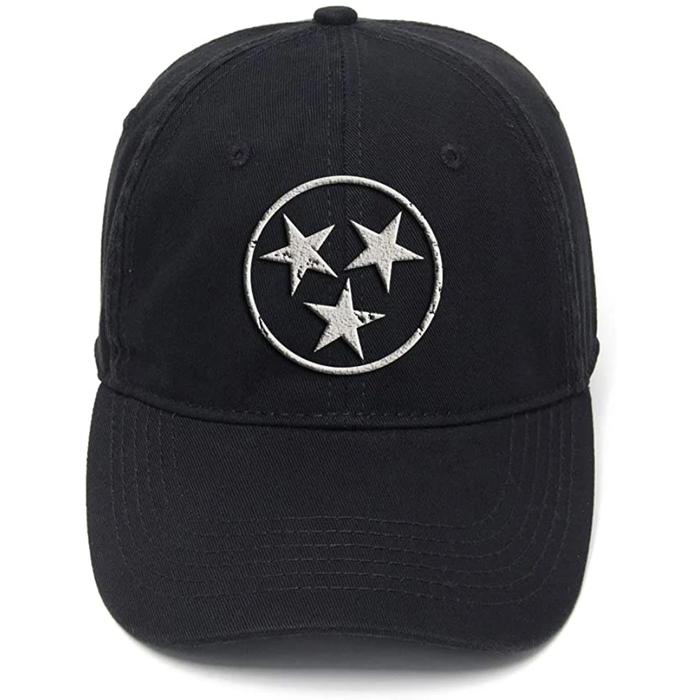 

Lyprerazy Tennessee Flag Stars Washed Cotton Adjustable Men Women Unisex Hip Hop Cool Flock Printing Baseball Cap
