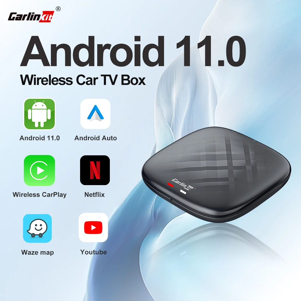 

CarlinKit Android TV Box Android 11 CarPlay Wireless Android Auto Adapter GPS 4GLTE WIFI Streaming Box For IPTV YouTube Netflix