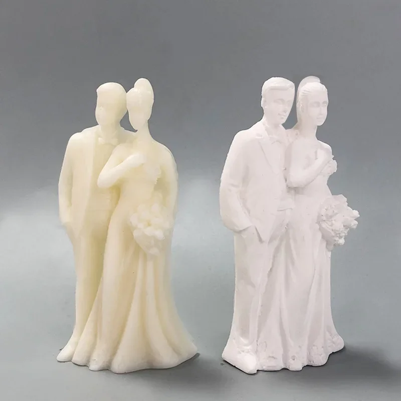 Силиконовая форма для помадки торта 3D пара невеста жених свадебный торт