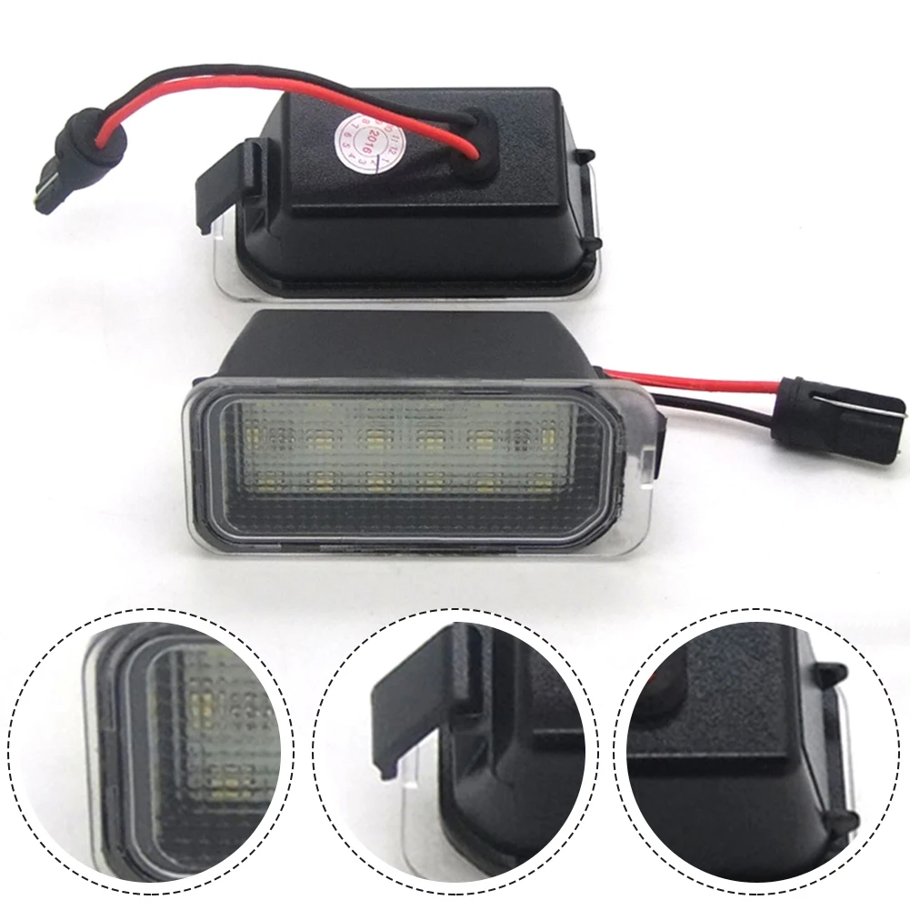 

2pcs Car License Lamp For Ford Focus 6M2A13550AA C2D16179 5105886 1504964 1423046 12V Car LED License Plate Lights White Light