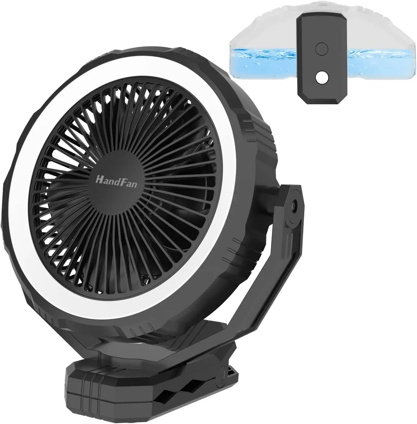 

Misting Fan Portable with Detachable Water Tank 400ml, 8 Inch Powerful Cool Mist Clip Fan, Battery Operated Rechargeable Fan, 2