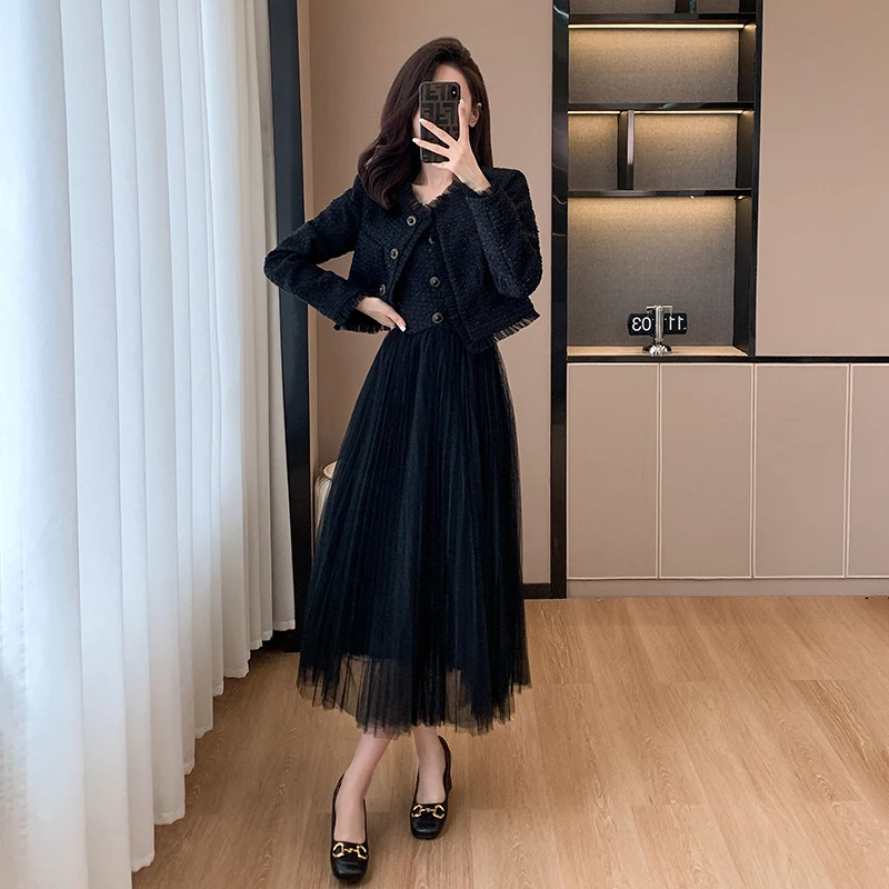 Женский комплект из двух предметов роскошный Очаровательный Комплект твидовая