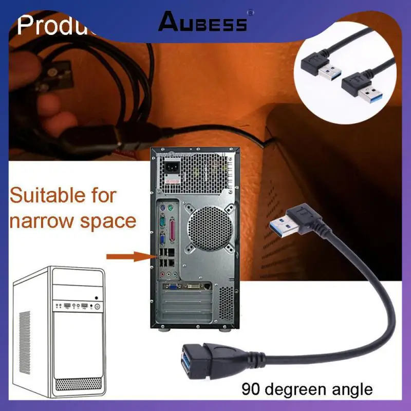 

25cm 4 Docking Port Styles Adapter Data Cable 25cm Long Usb Right Angle Elbow Extension Cable Not Easy To Break Usb Cable Black