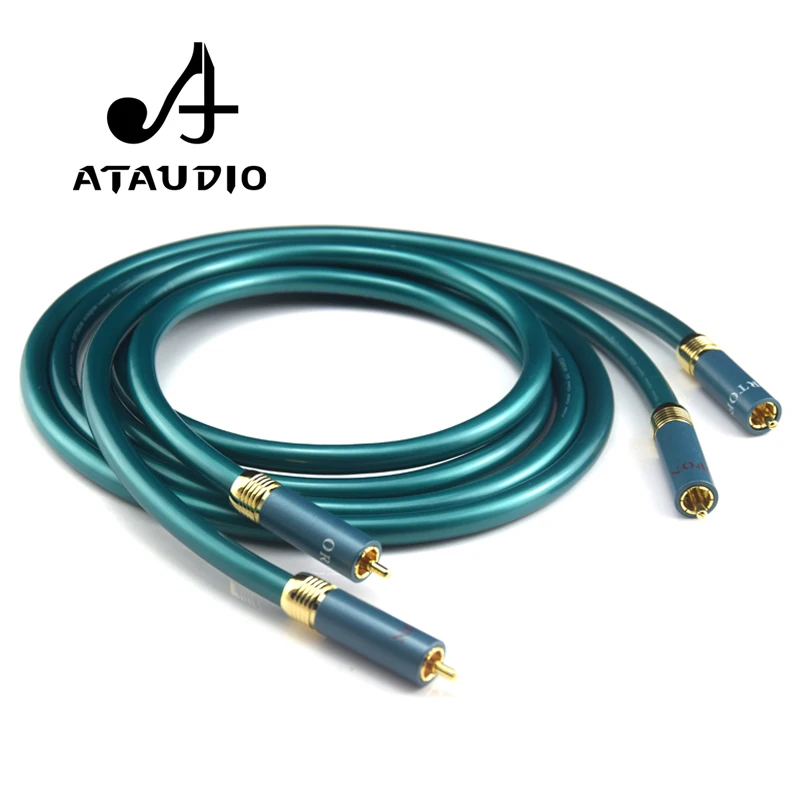 

ATAUDIO Hifi RCA Audio Cable Hi-end CD Amplifier Interconnect 2RCA to 2RCA Male 1m 2M Cable