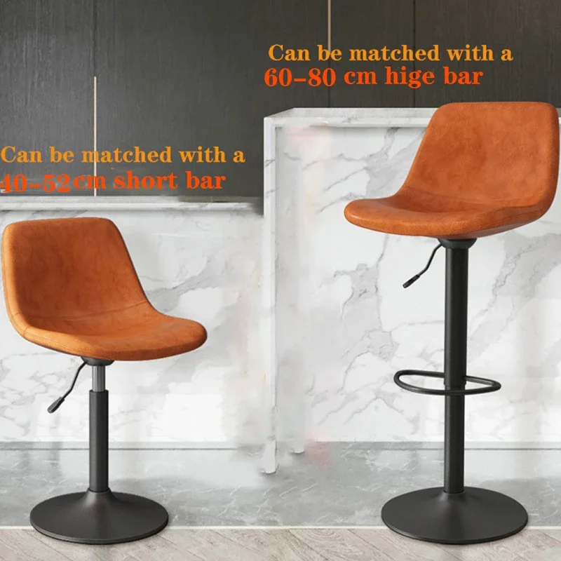 

Lounge Bar Chair Rotate Living Room Makeup Home Designer Metal Modern Swivel Backrest Bar Stool Nordic Ron Silla Household Items