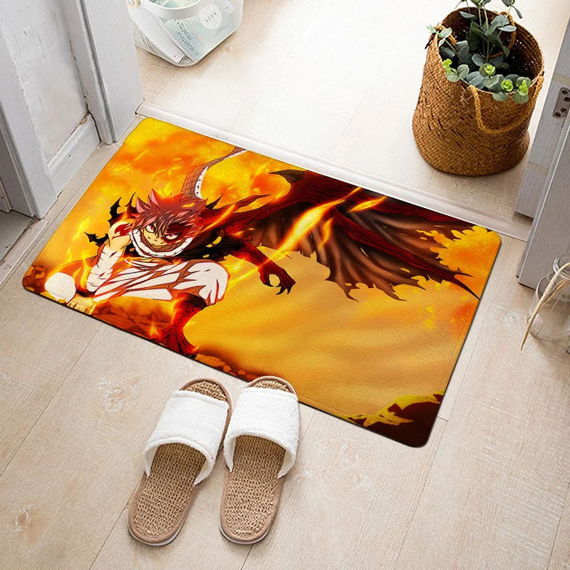 

Bathroom Bath Entrance Floor Carpet Mat Washable Flannel Art 3D Rug Kid Room Anime Fairy Tail Prayer Rug Lounge Rug Area Rugs