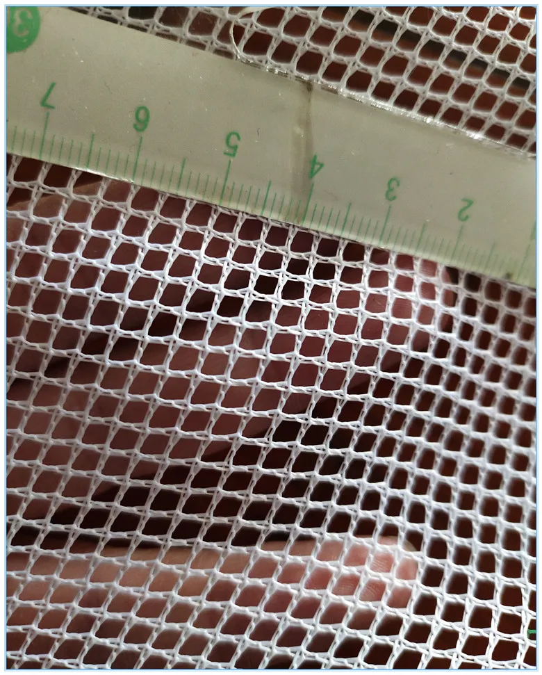 

White Hard 2.5mm Hole Mesh Fabric Handmade Sewing Accessories Pocket Net Cloth Fishing Gear Outdoor Sun Protection Anti-aging