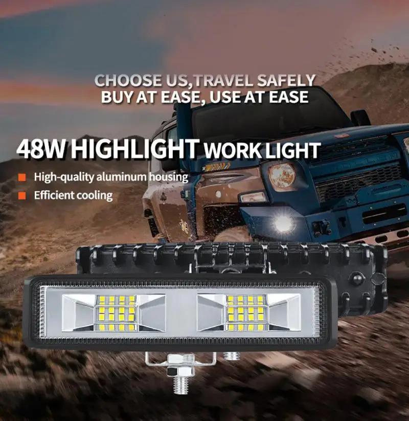 

12 В 24 в светильник вая балка для внедорожника 4x4 аксессуары 48 Вт светильник для джипа грузовика автомобиля лодки трактора прицепа кроссовер...