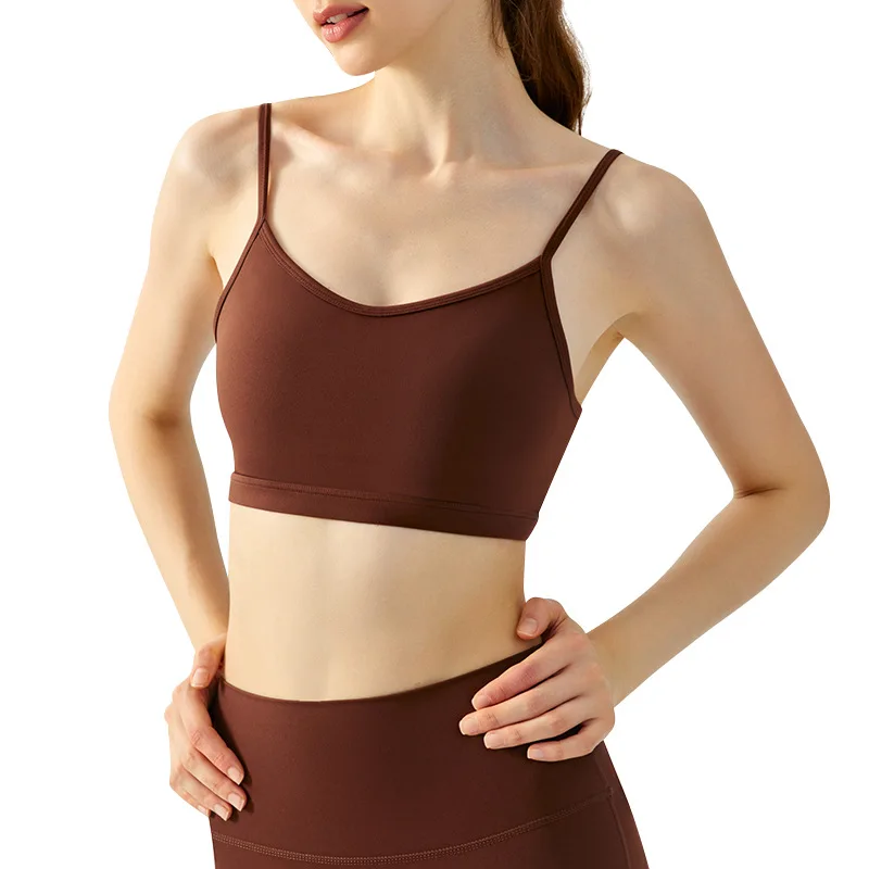 

Женский бюстгальтер для йоги Antibom, с фиксированной чашкой, на тонких бретельках, однотонный, на бретельках, жилет для фитнеса