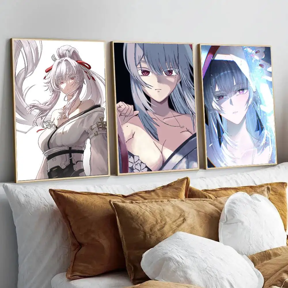 Фото Наклейка на стену Hiyuki Anime W-wuthering Waves Art, водонепроницаемая, для дома, гостиной, спальни, бара, эстетическое украшение №1