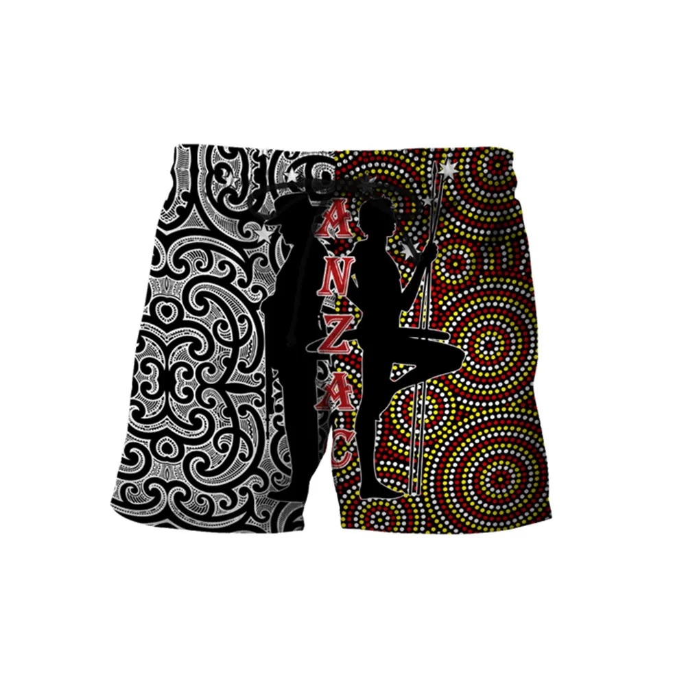 

CLOOCL Fashion Shorts Anzac Day Australia Aboriginal And New Zealand Maori Board Shorts Casual Men Clothing Dropshipping