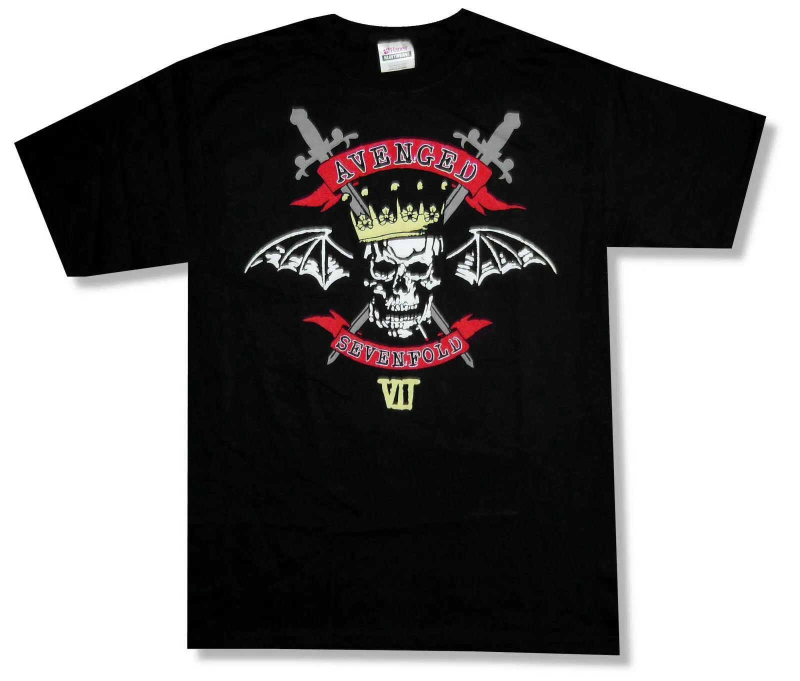

Avenged Sevenfold King Crossed Swords Black T Shirt New Adult M