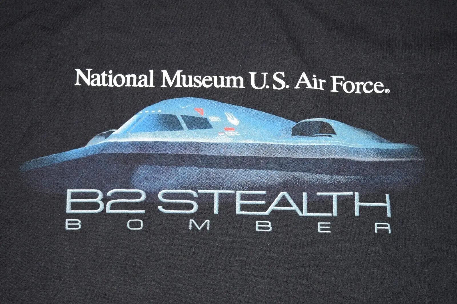 Музей ВВС США B-2 Футболка с рисунком Stealth Bomber Повседневная рубашка из 100% хлопка