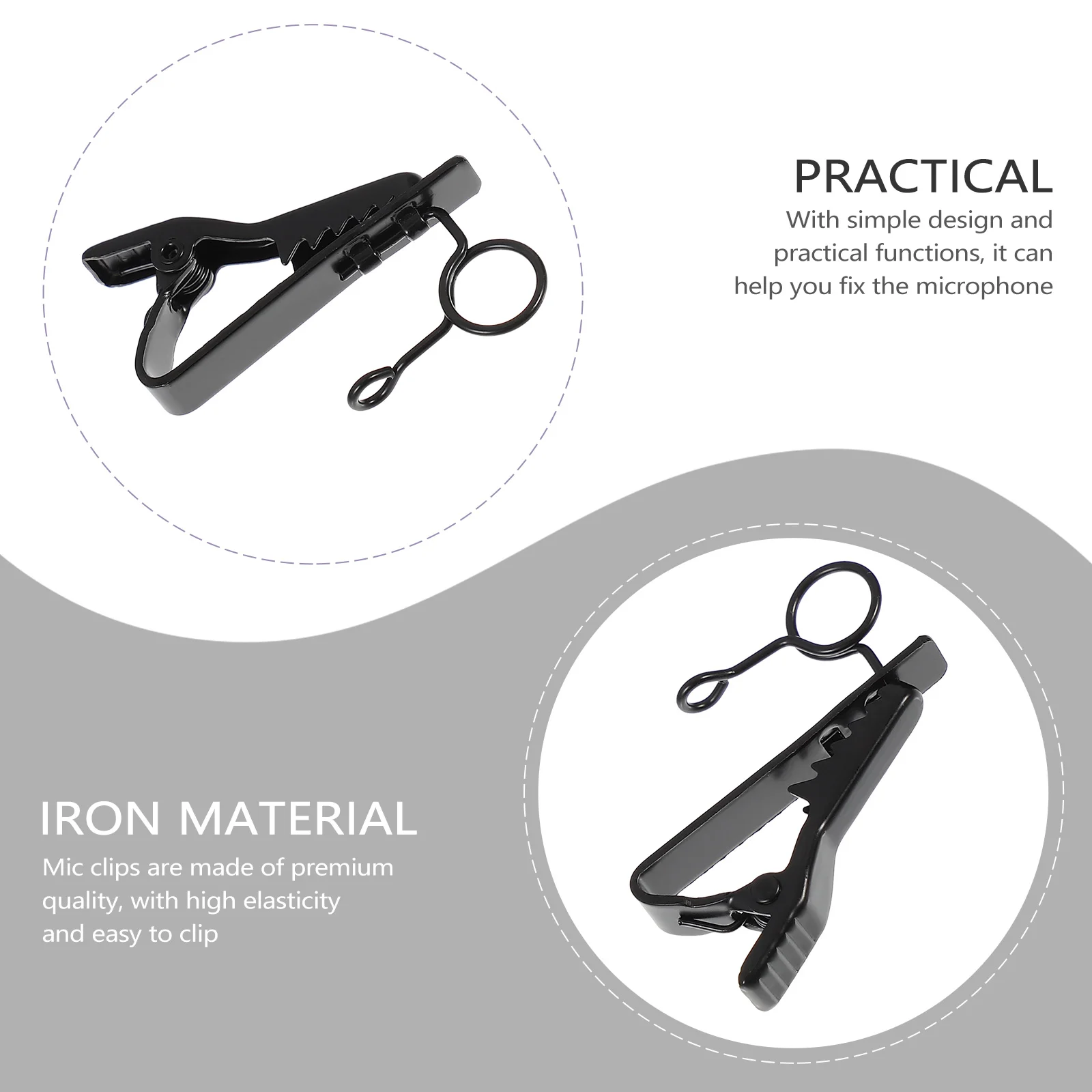 10 шт. аксессуары петличные зажимы для проводов микрофона железный воротник
