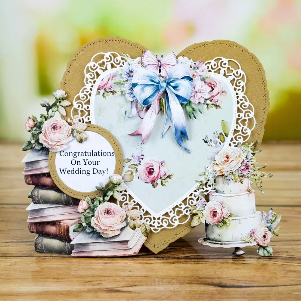 Горячая идея трио новые цветы отражения украшенные привязанными крафтовыми