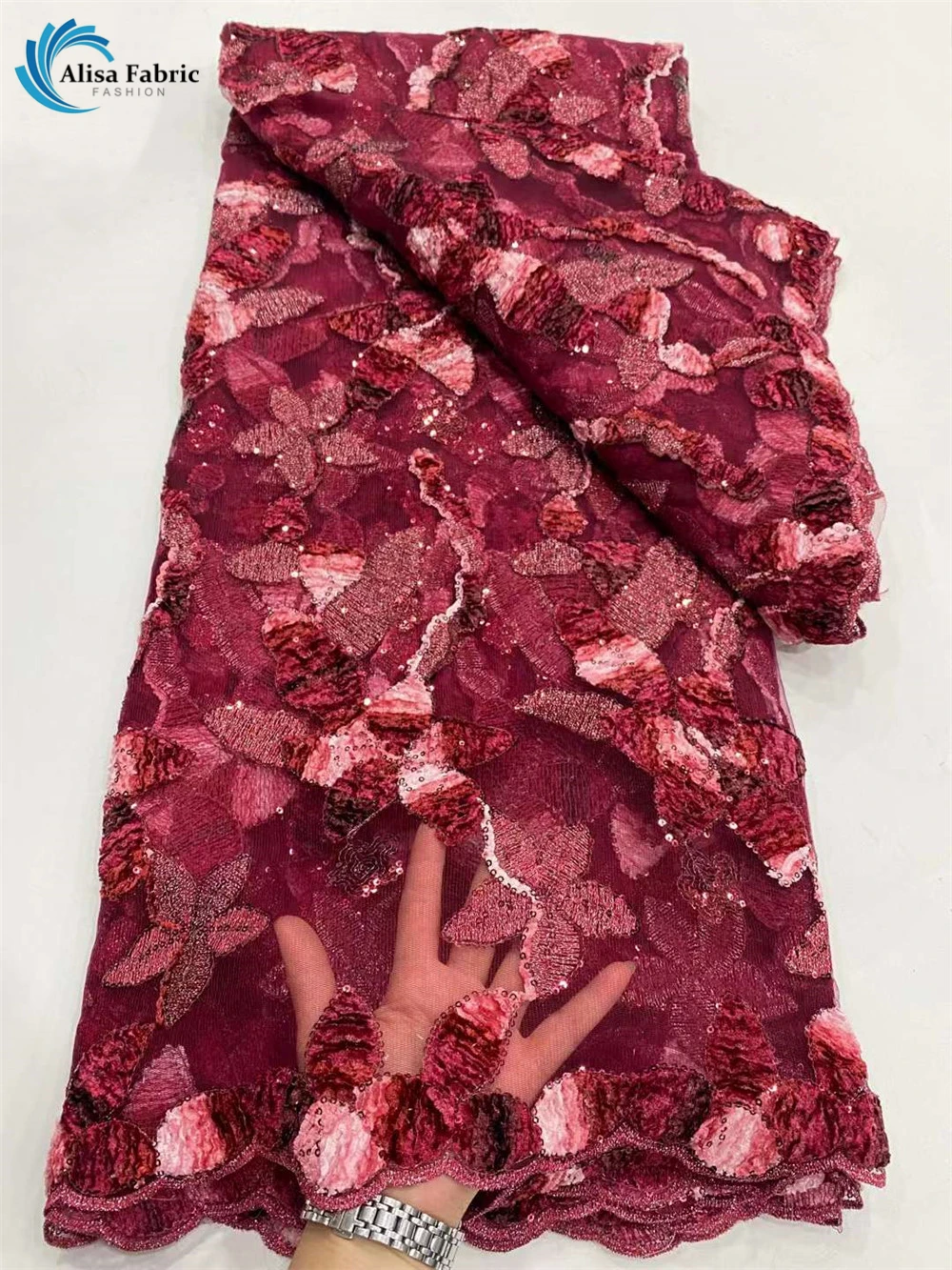 Скидка Французская Тюлевая кружевная ткань, 5 ярдов, вышивка, блестки, платья для празднования вечеринки Дешево Французская Тюлевая кружевная ткань, 5 ярдов, вышивка, блестки, платья для празднования вечеринки