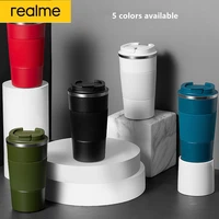 realme 510ml double stainless steel 304 coffee thermos mug leak proof non slip car vacuum flask travel thermal cup water bottle