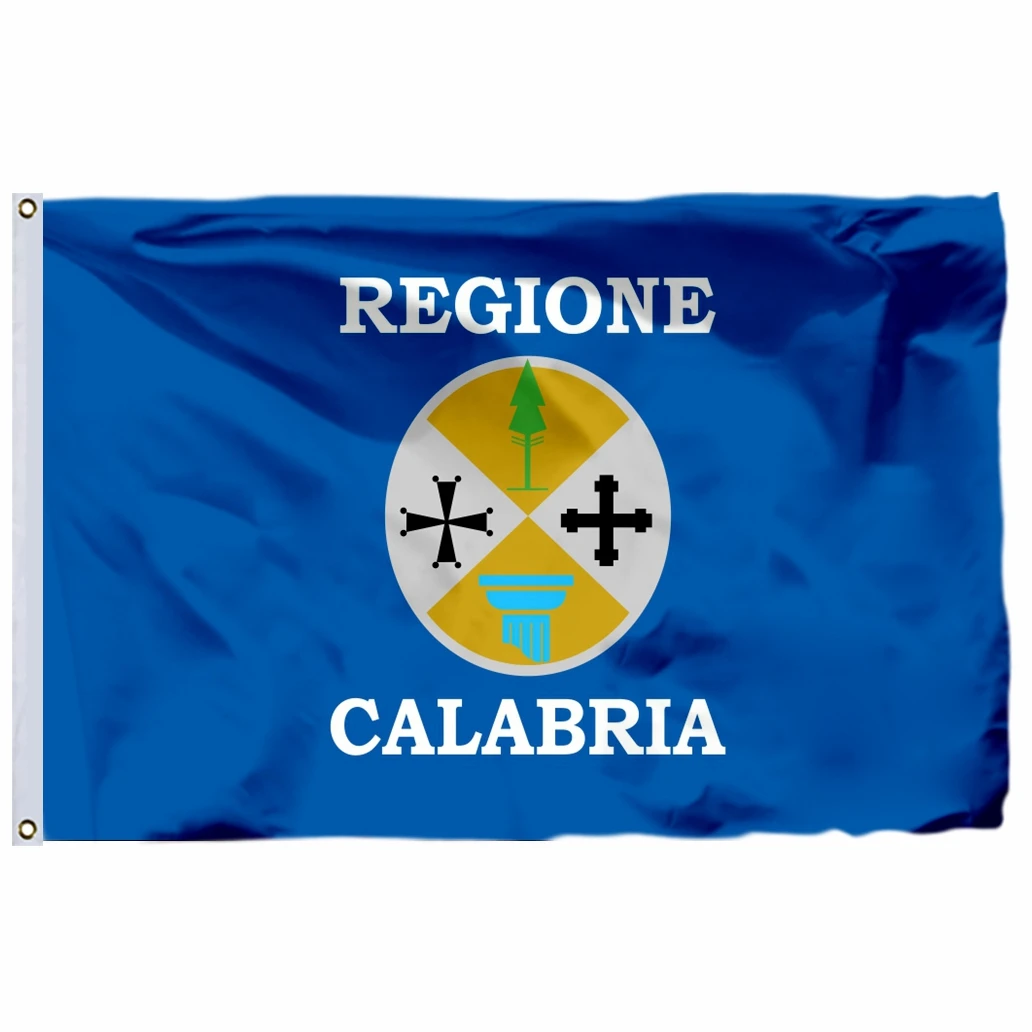 Флаг итальянской Калабрии, 90x150 см, 3x5 футов, 100D полиэстер, двухстроченный высококачественный баннер, бесплатная доставка Флаг итальянской Калабрии, 90x150 см, 3x5 футов, 100D полиэстер, двухстроченный высококачественный баннер, бесплатная доставка