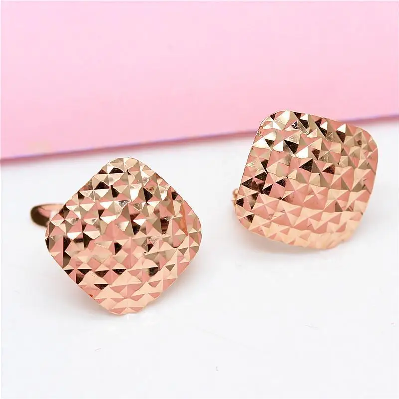 

Purple Gold Ear Clip European Retro Elegance Exquisite Rubik's Cube Starry Italian Craft Earrings Earrings Earrings for Women