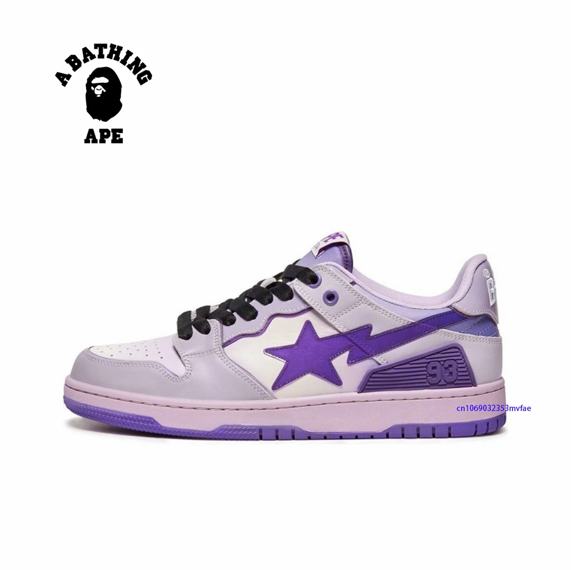 A BATHING APE Men's Vibe Classic 93 Low Top Wearable Sports Sneakers Women's Bapesta Soft Skateboarding STA Walking Shoes 36-45