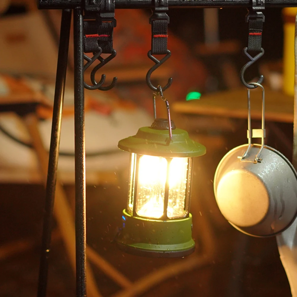 

USB Rechargeable Portable ABS Tent Light Vintage Photo Props IPX4 Waterproof Type-C USB Rechargeable Lamp