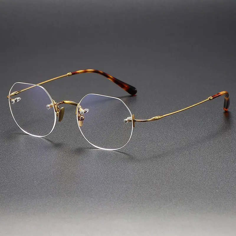 Титановая оправа для очков OLAMINS мужские Ретро Винтажные квадратные очки