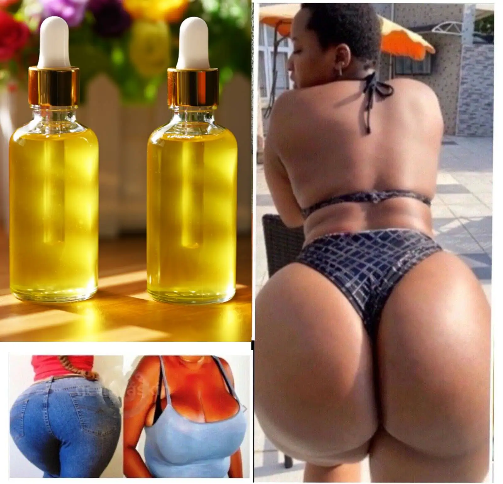 

30ml Butt Enlargement Oil, Butt Enhancement Hips Enlarge Curvy Body Hip Oil Fast Results Plump The Hips Breast Enhancement