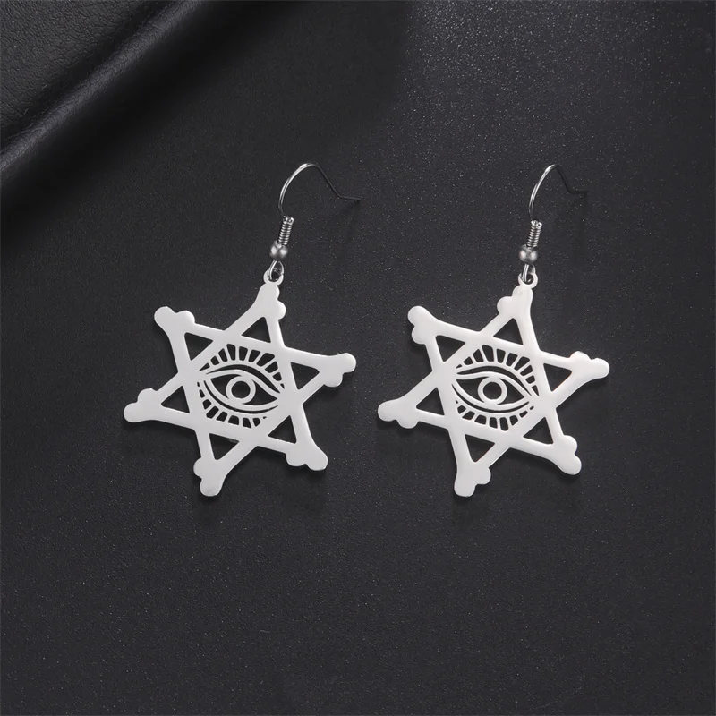 Серьги-капли из нержавеющей стали со звездой Давида для женщин винтажные