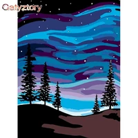 gatyztory 60x75cm framed painting by numbers for adults children night scenery picture by number diy handmade wall art