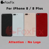 without logo back glass replacement for iphone 8 8 plus battery cover rear housing door case with camera lens repair parts