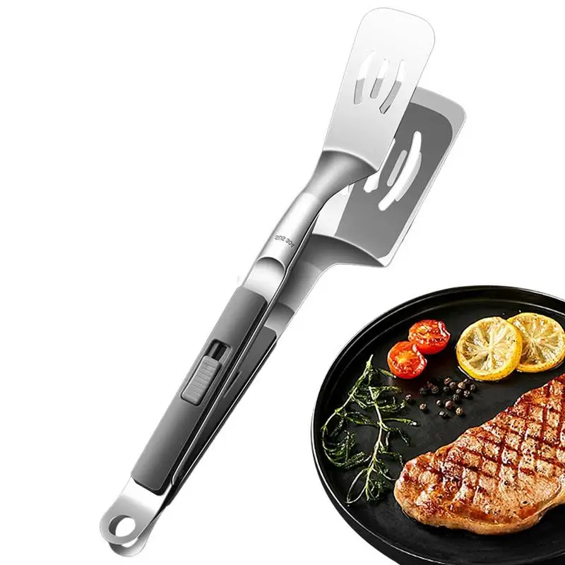 

Fish Tongss Non-Slip Easy To Clean Stainless Steel Tongs Grilling Supplies Food Tongs For Salad Fried Fish Grilled Meats Steak