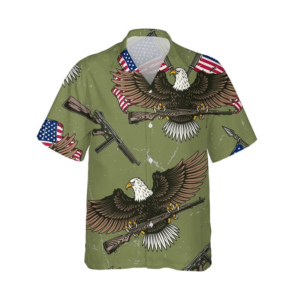 Jumeast 3d Magical Flying Eagle Sky Printed Hawaiian Shirt Men Short Sleeve Vintage Street Fashion Shirts Casual Loose Tops 5XL