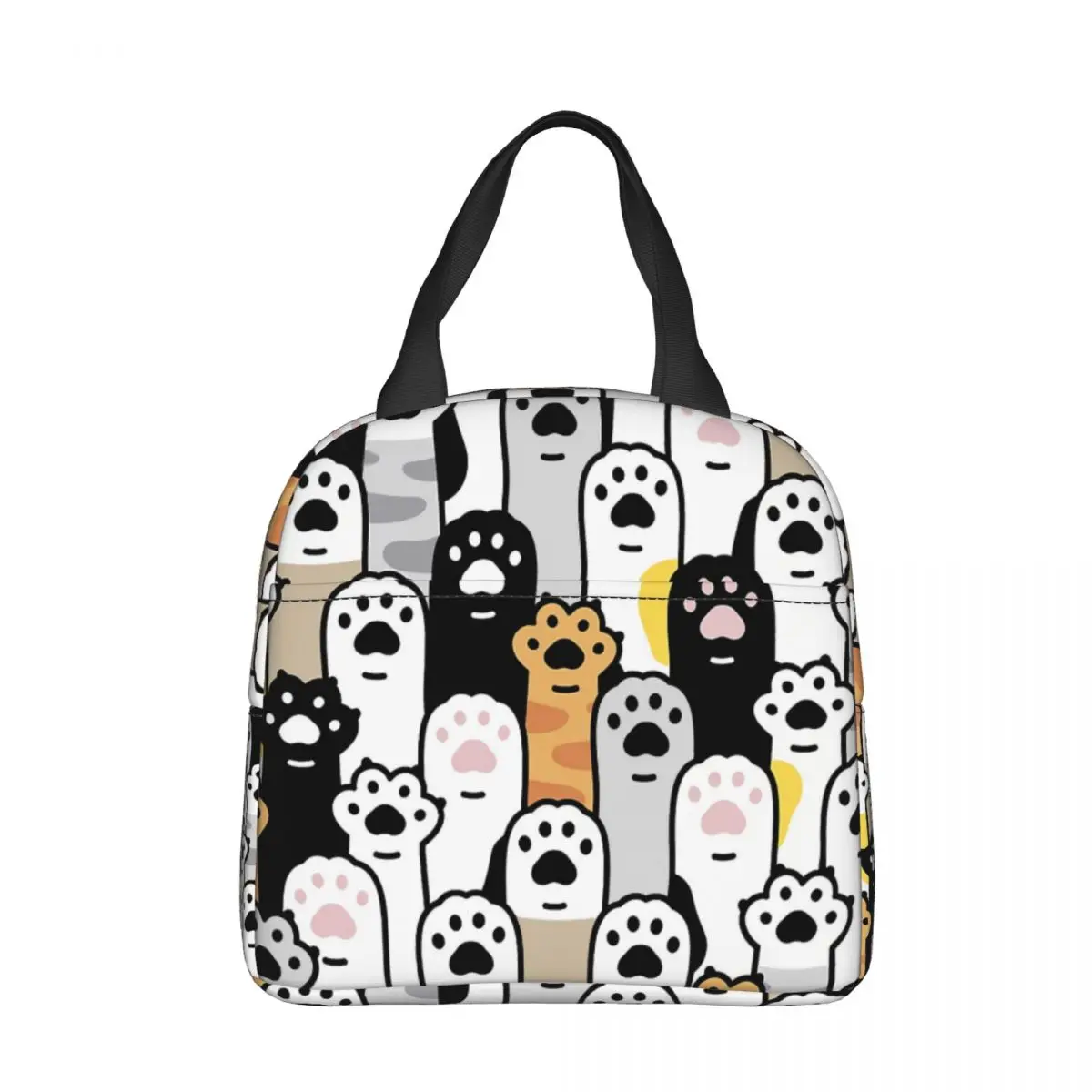 

Stand Paws Insulated Lunch Bag Cat Women Kids Cooler Bag Thermal Portable Lunch Box Ice Pack Tote