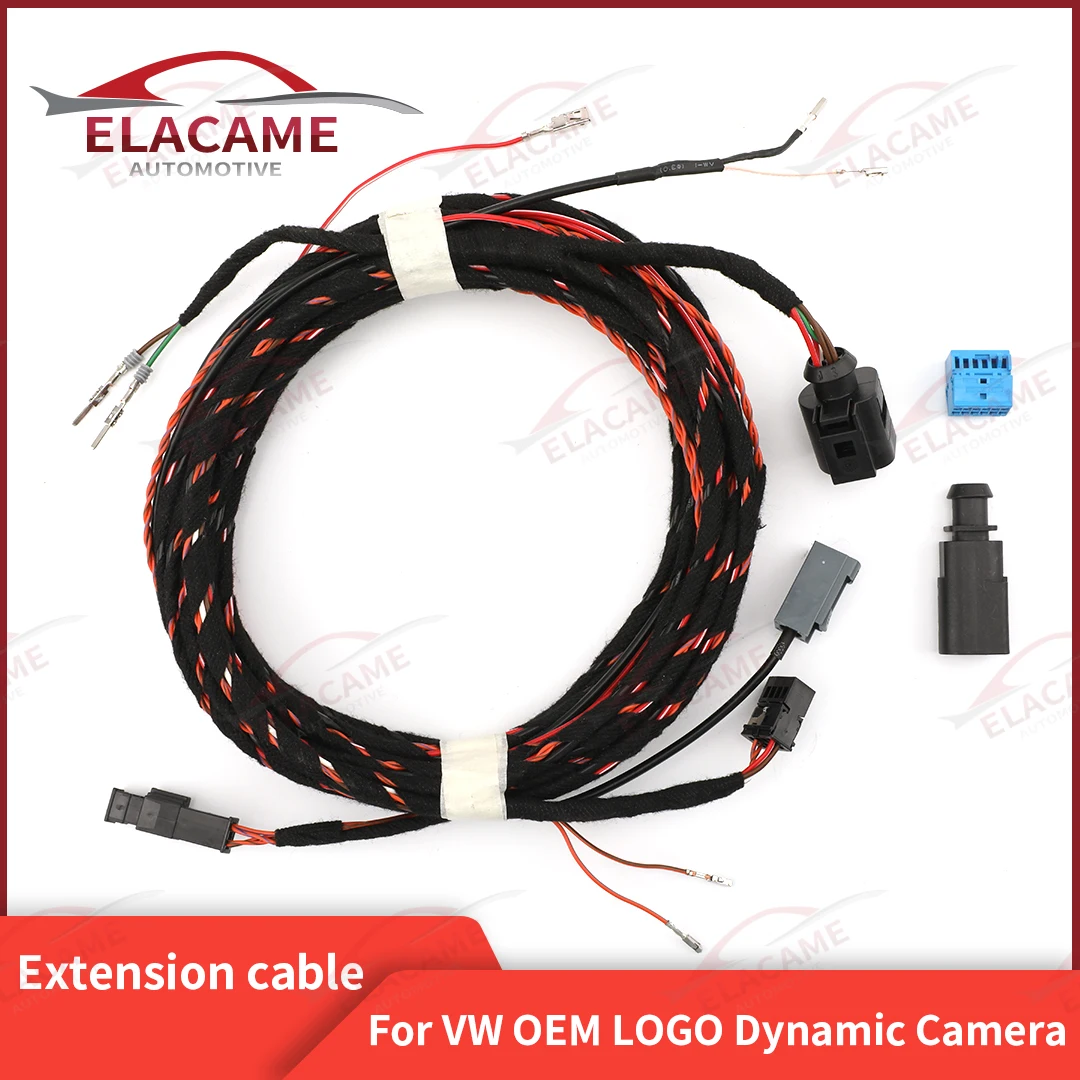 

Extension Cable for VW OEM Flip LOGO Rearview Camera Highline Lowline Wire for VW Passat B8 Golf 7 7.5 POLO Badge Reverse Camera