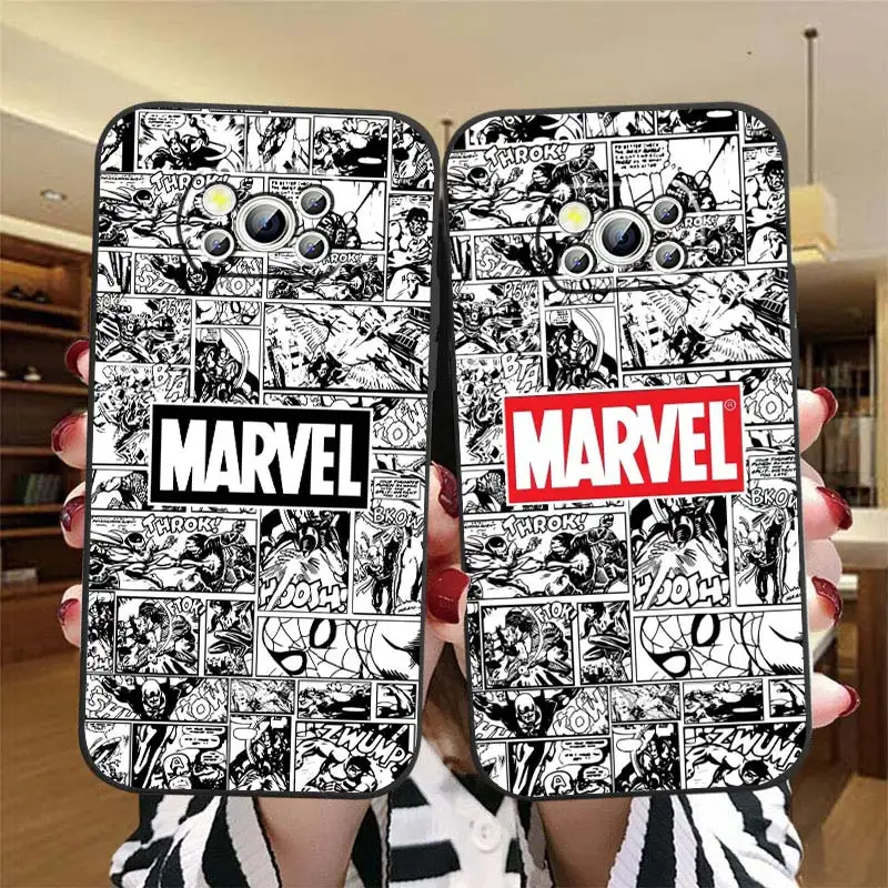 

Avengers Marvel Logo Art Comics Phone Case For Xiaomi Mi Poco X5 X4 X3 NFC F5 F4 F3 GT M5 M5s M4 M3 Pro C50 C40 5G Black Cover