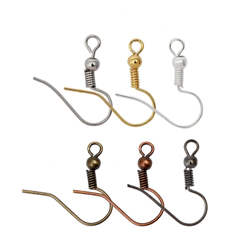 Застежки для сережек золотистые антикварные бронзовые 200 шт. 20 х17 мм фурнитура