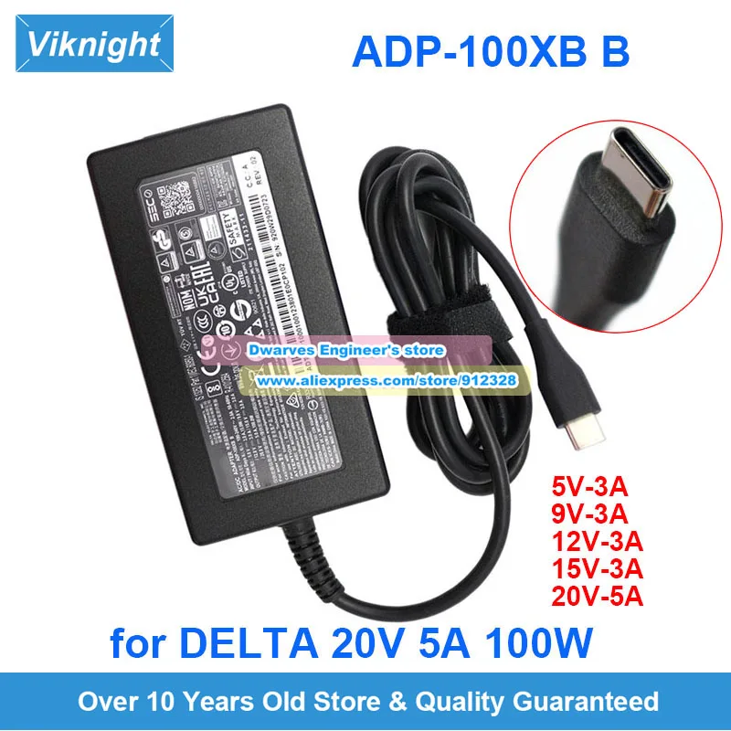 Оригинальный адаптер переменного тока Delta ADP-100XB B блок питания 20 В 5 А 100 Вт для