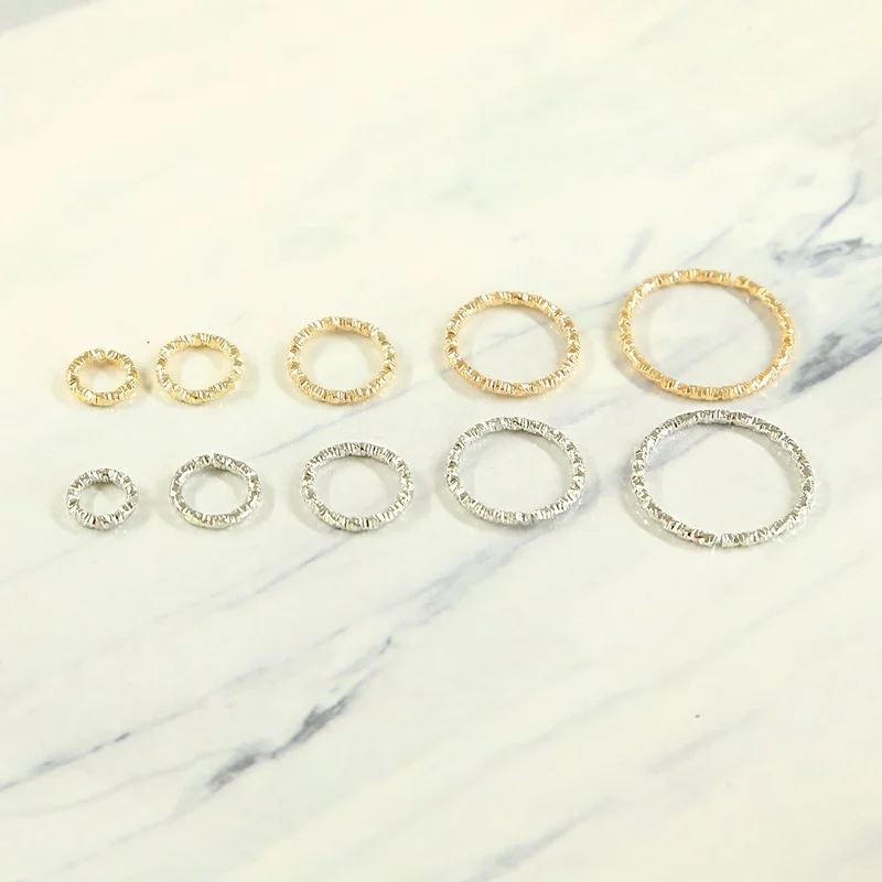 

50/lot Gold/Silver Color Jump Rings Round Twisted Split Rings Connectors for Diy Jewelry Finding Making Supplies