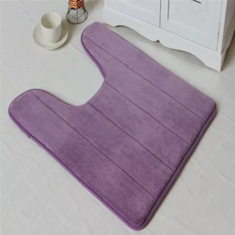 

2023NEW Water Absorbing Foam Bath Mats Toilet Mat Bathroom Coral Fleece Carpet Rug Anti-slip Floor Toilet Home DecorHousehold