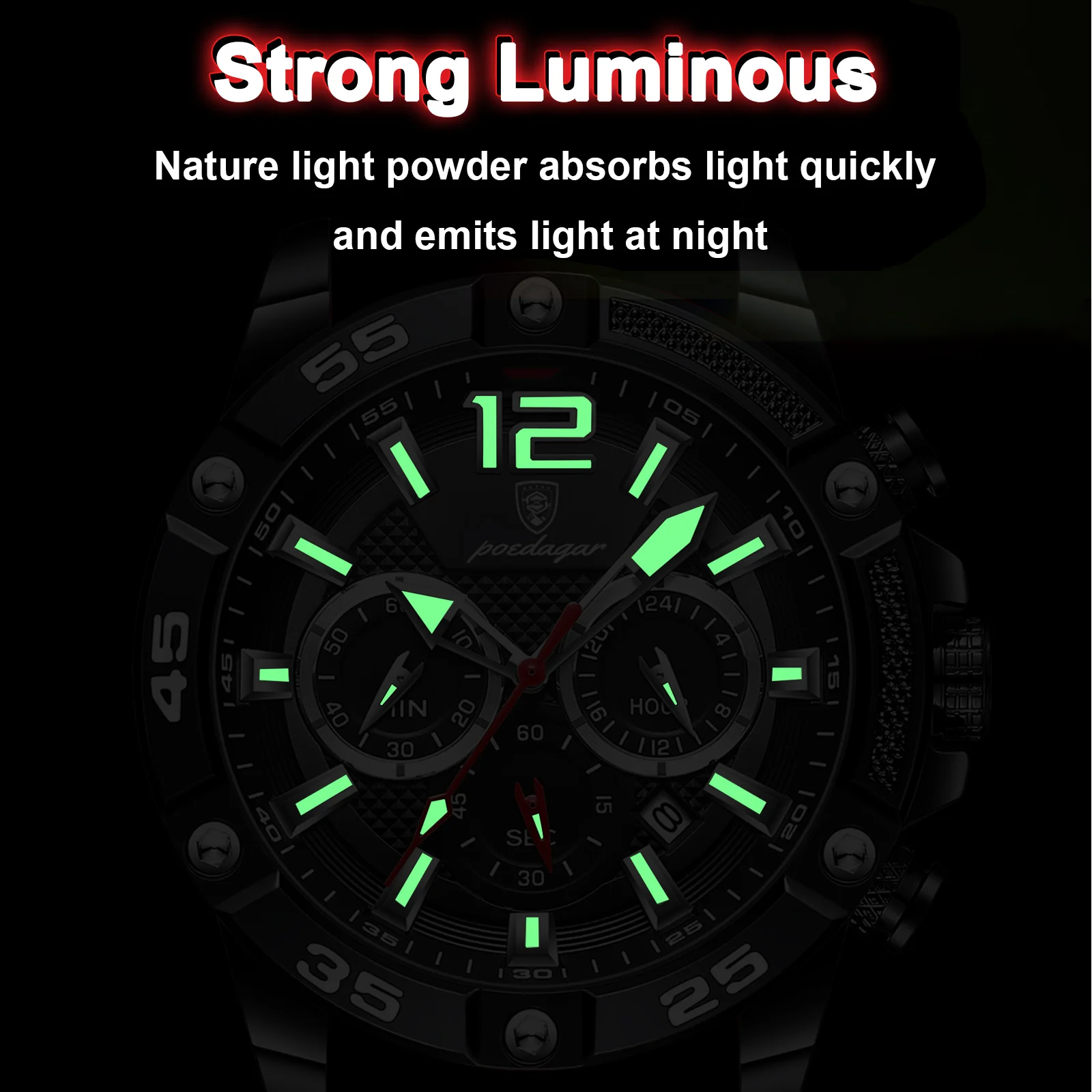 Casual Men Watch Luxury Waterproof Luminous Chronograph Date Man Wristwatch Military Quartz Men’s Watches High Quality 4