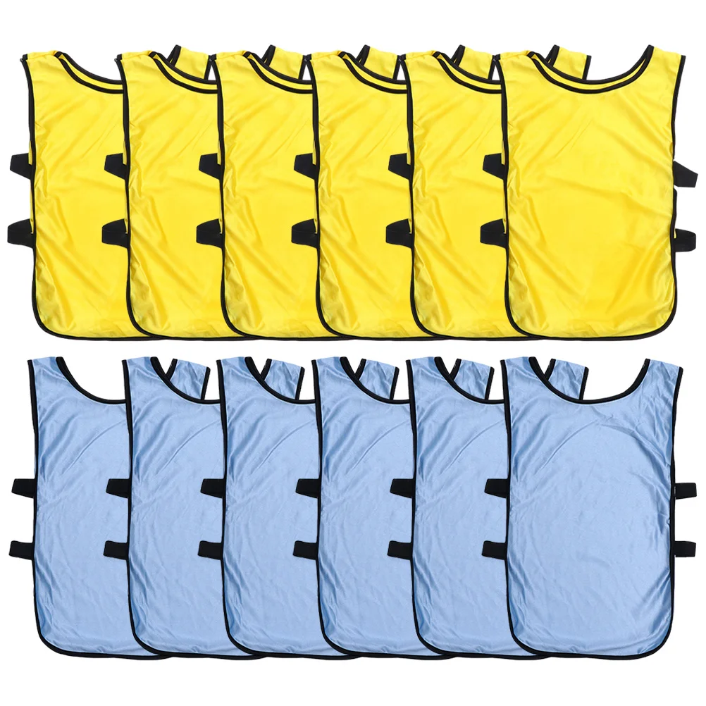 

12Pcs Breathable Soccer Vests Basketball Vest Washable Soccer Pinnies Football Training Costumes